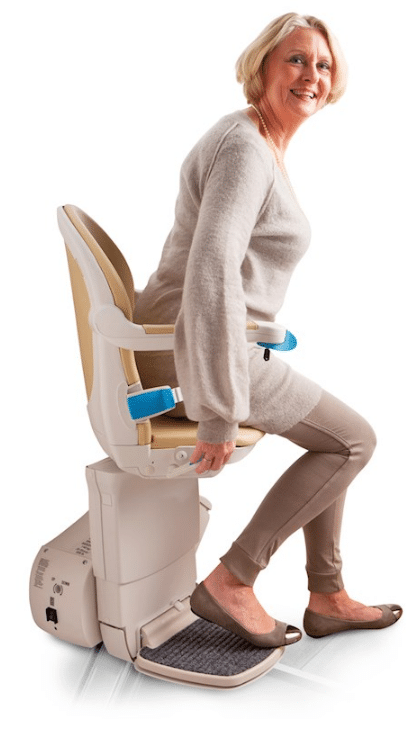 a swivel seat on a stairlift