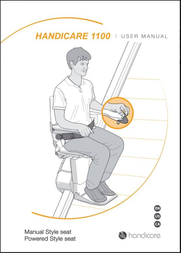 Handicare 1100 stairlift users manual