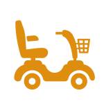 a mobility scooter icon