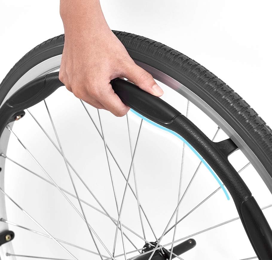 ergonomic wheelchair handrims