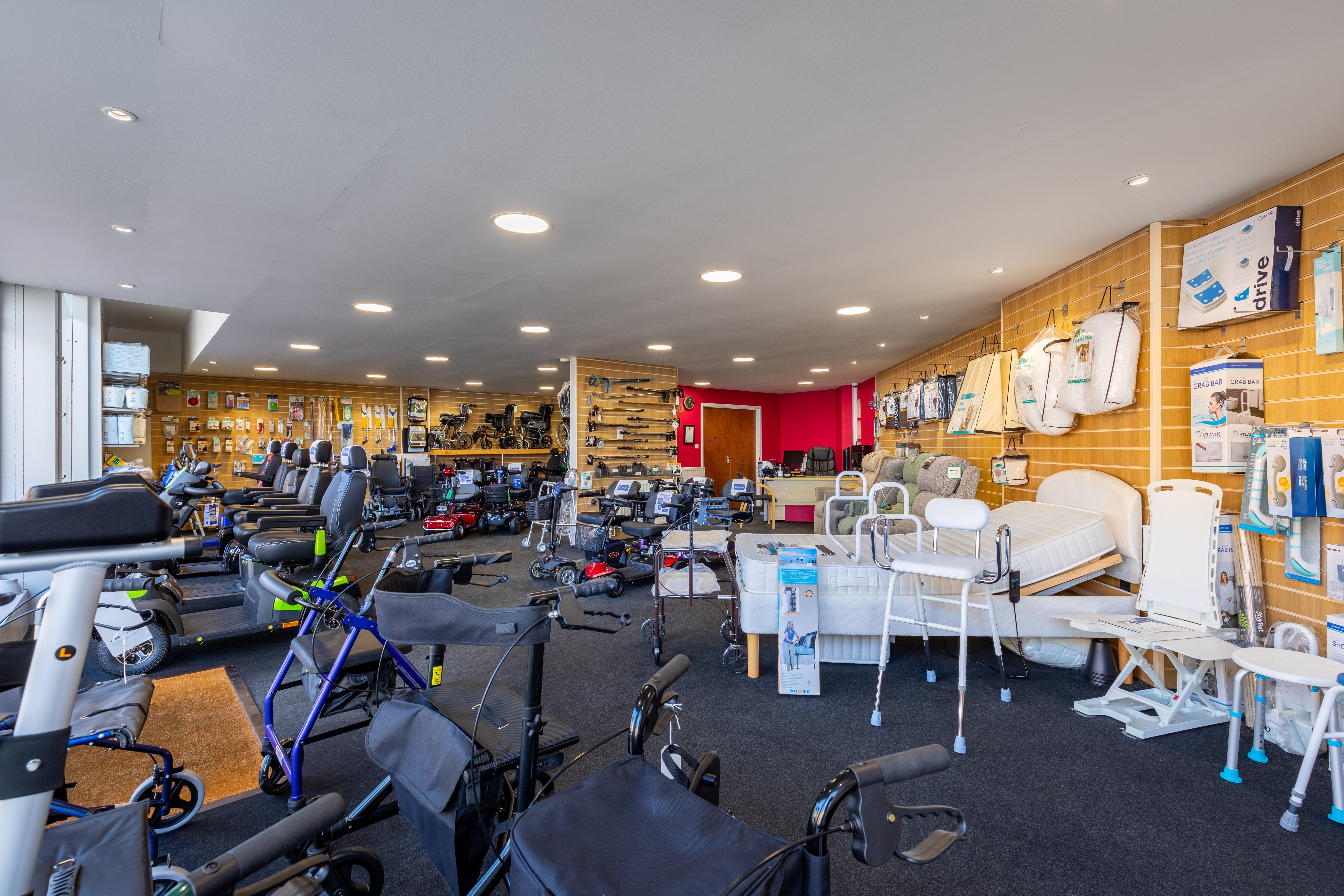 Range of mobility products at Clacton mobility shop