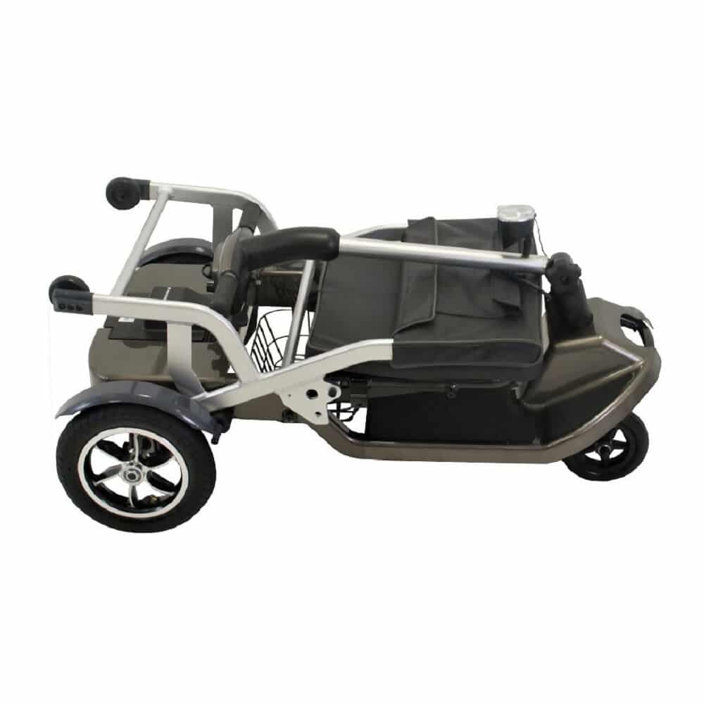 QFold lightweight mobility scooter stored