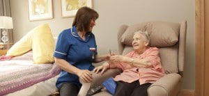 Nurse caring for a patient