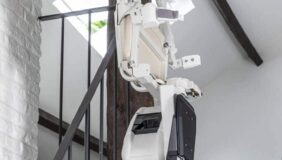 Handicare 1100 Stairlift at top of the stairs