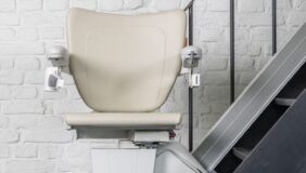 Handicare 1100 straight stairlift front view