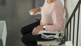 Riding the Handicare 1100 Stairlift