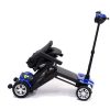 Globe Trotter mobility scooter in capri blue folding