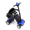 Globe Trotter mobility scooter in capri blue folding further