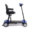 Globe Trotter mobility scooter in capri blue fully open