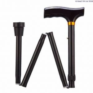 Folding Adjustable Walking Sticks - Black