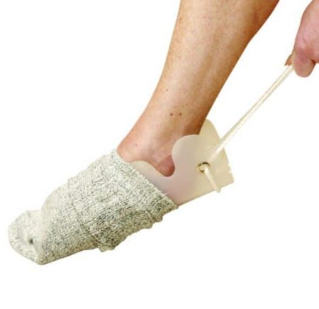 Sock and stocking aid for people with mobility and disability