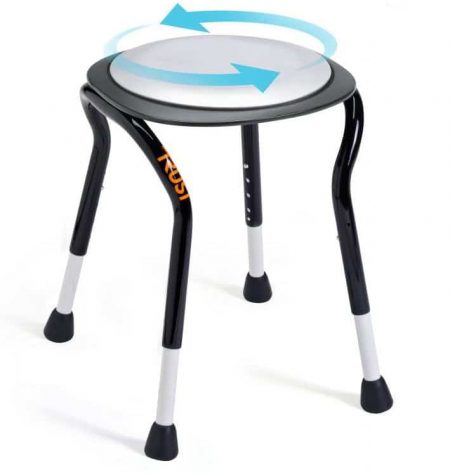 Rotating shower stool