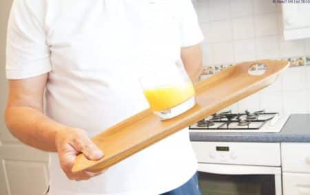 A non slip dinner tray