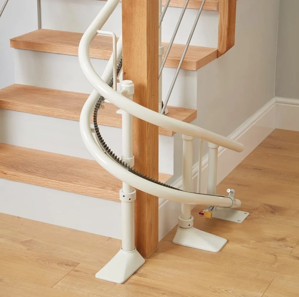 ergo curve stairlift curved rail