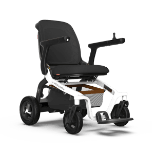 Lightweight folding electric powered mobility scooter white frame