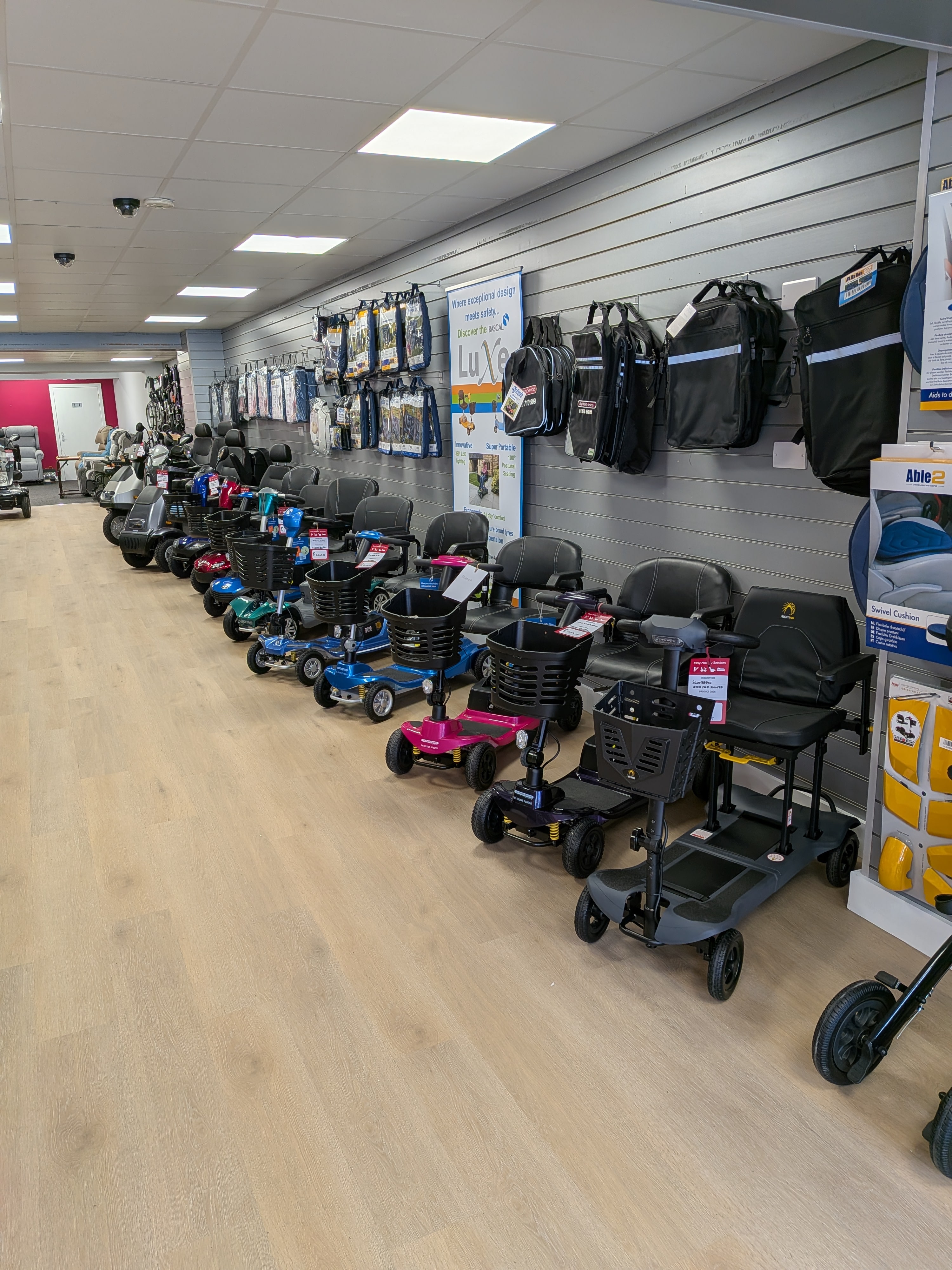 mobility scooters at clacton mobility shop